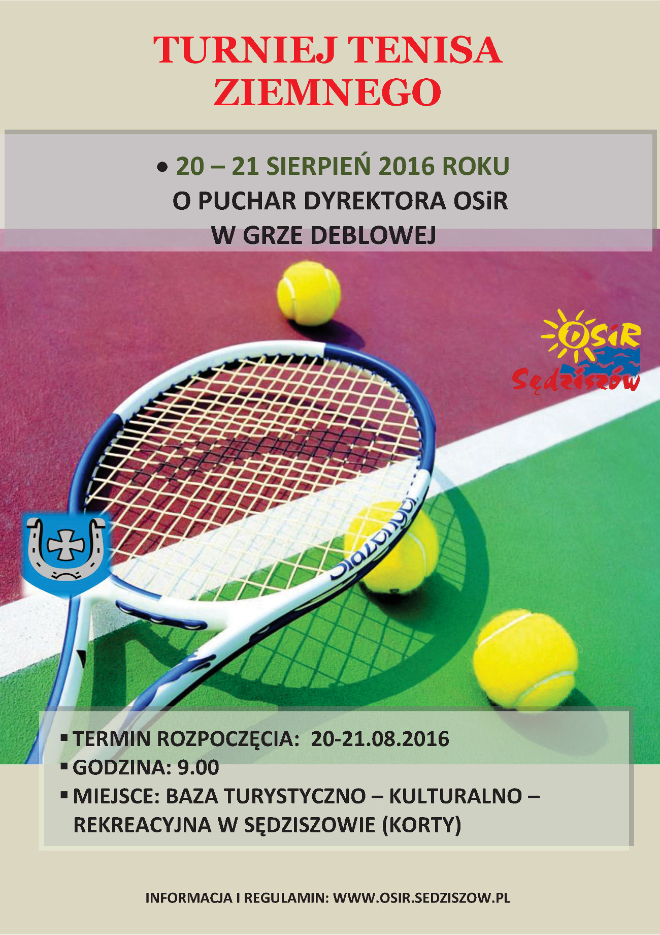 turniej tenisa 2016 plakat